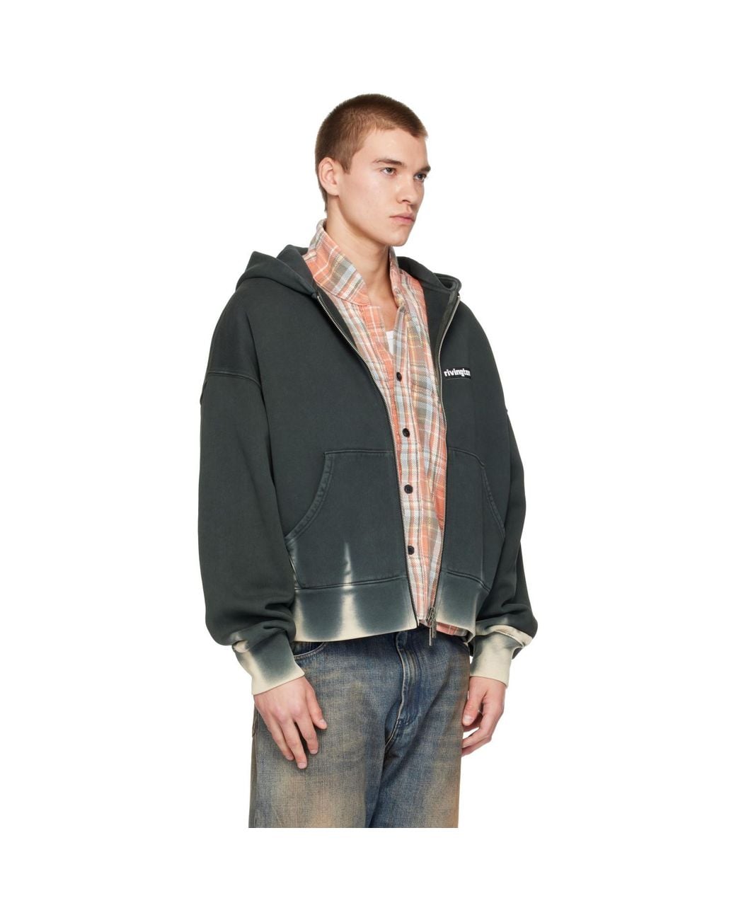 RIVINGTON roi Rebis Black Dark Country Cva Zip Hoodie for men