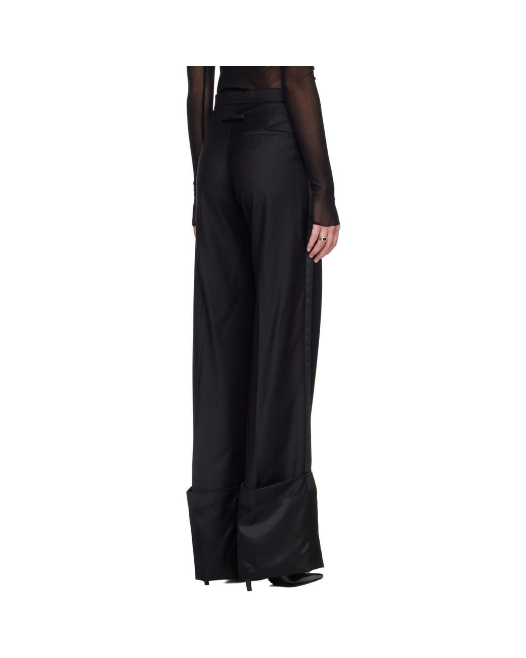 Jean Paul Gaultier Black 'The Satin Tailored' Trousers