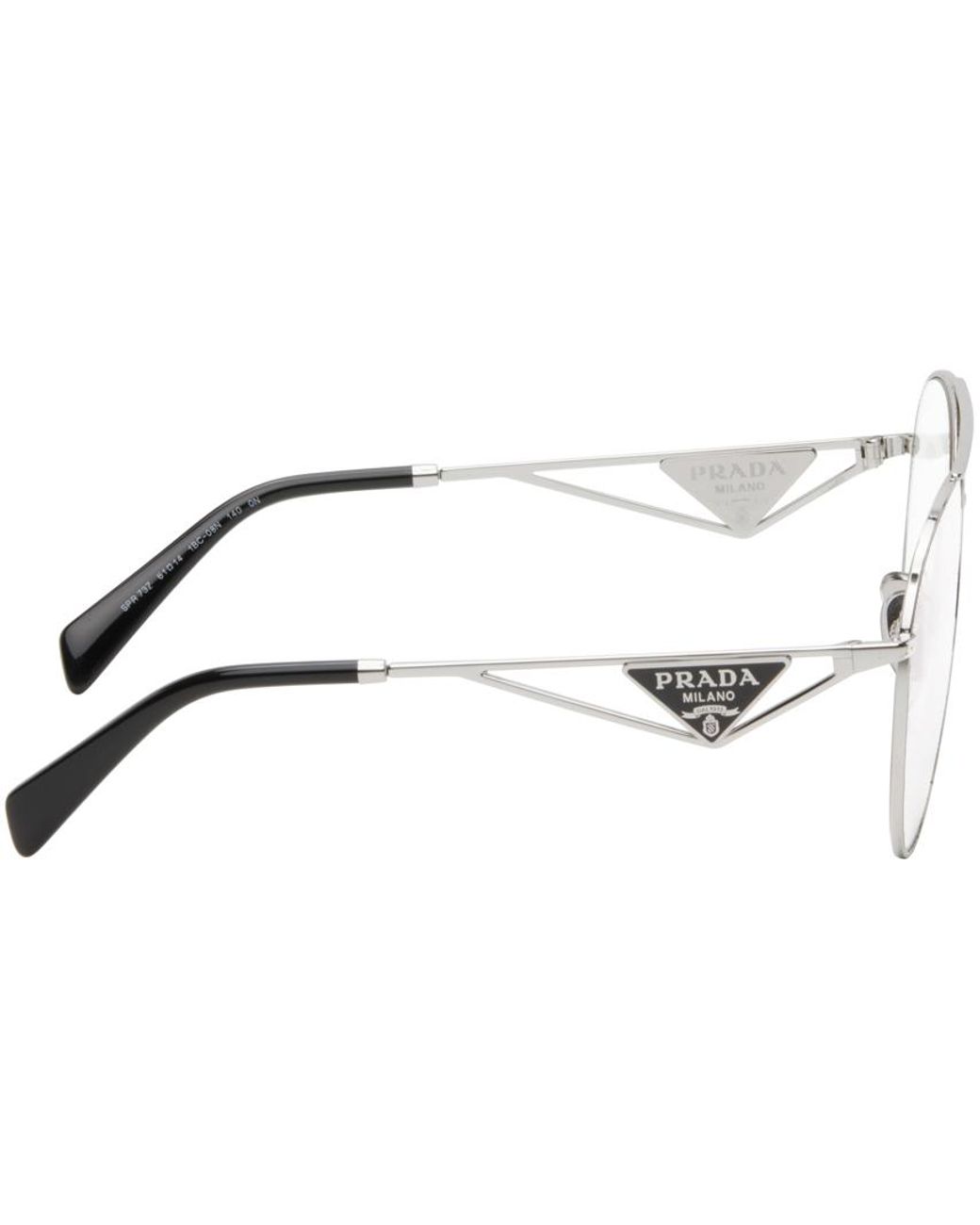 Prada Aviator Glasses in Black for Men Lyst UK
