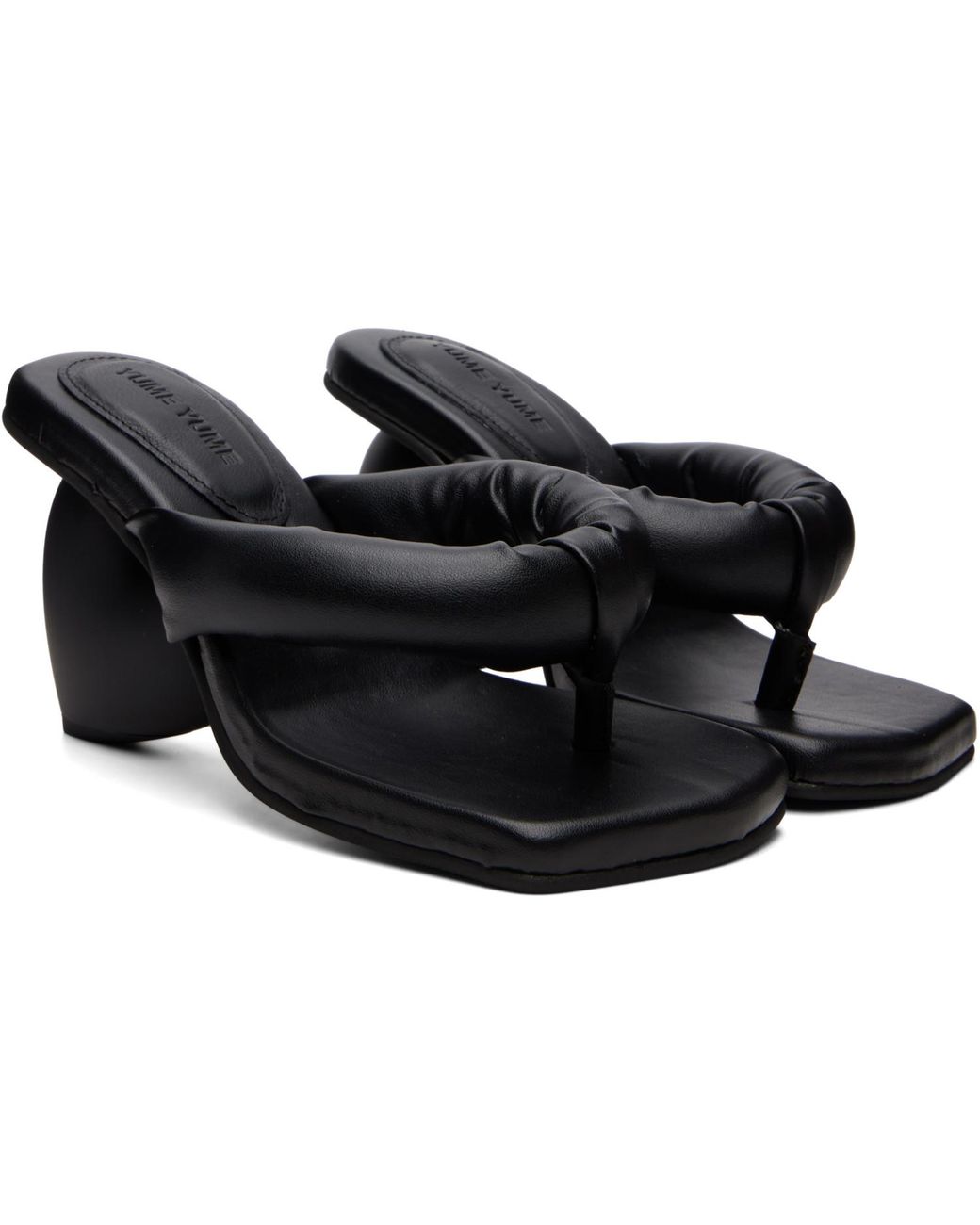 Yume Yume Black Love Mule Heeled Sandals