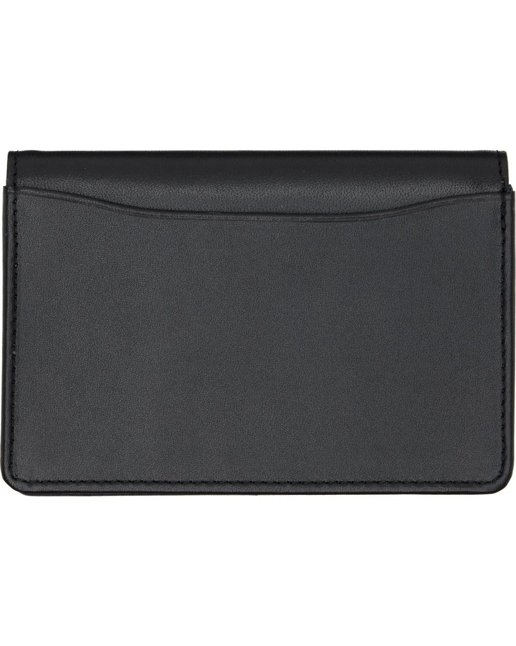 Yohji Yamamoto Black Bifold Card Holder for men