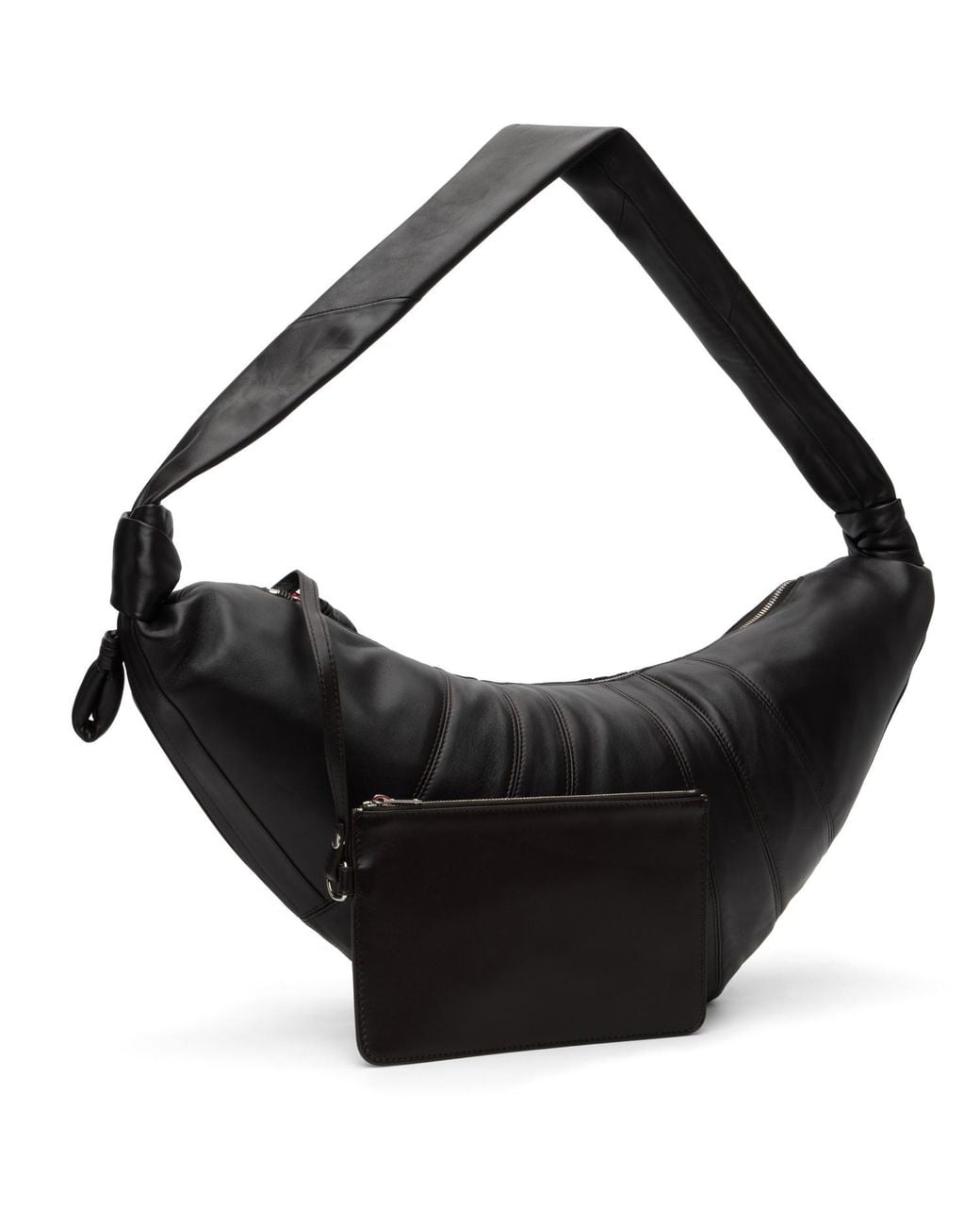 Lemaire Black Large Croissant Bag for men