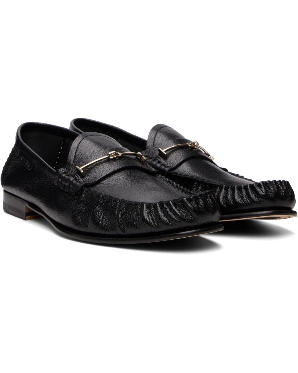 Tom Ford Black Shiny Leather Ripley Loafers for men