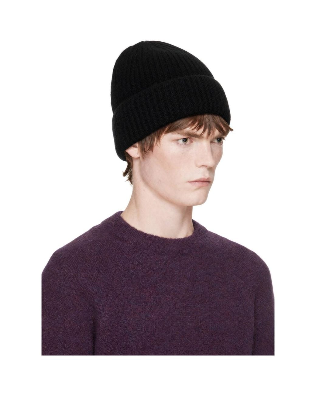 Lisa Yang Purple Menton Beanie for men