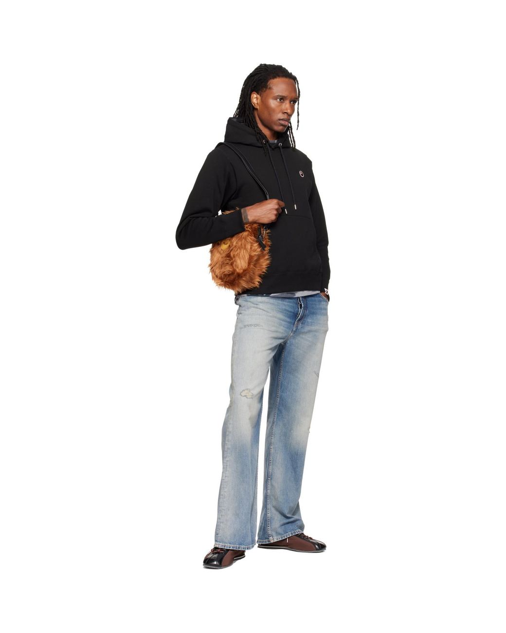 A Bathing Ape Brown Ape Head Shoulder Bag for men