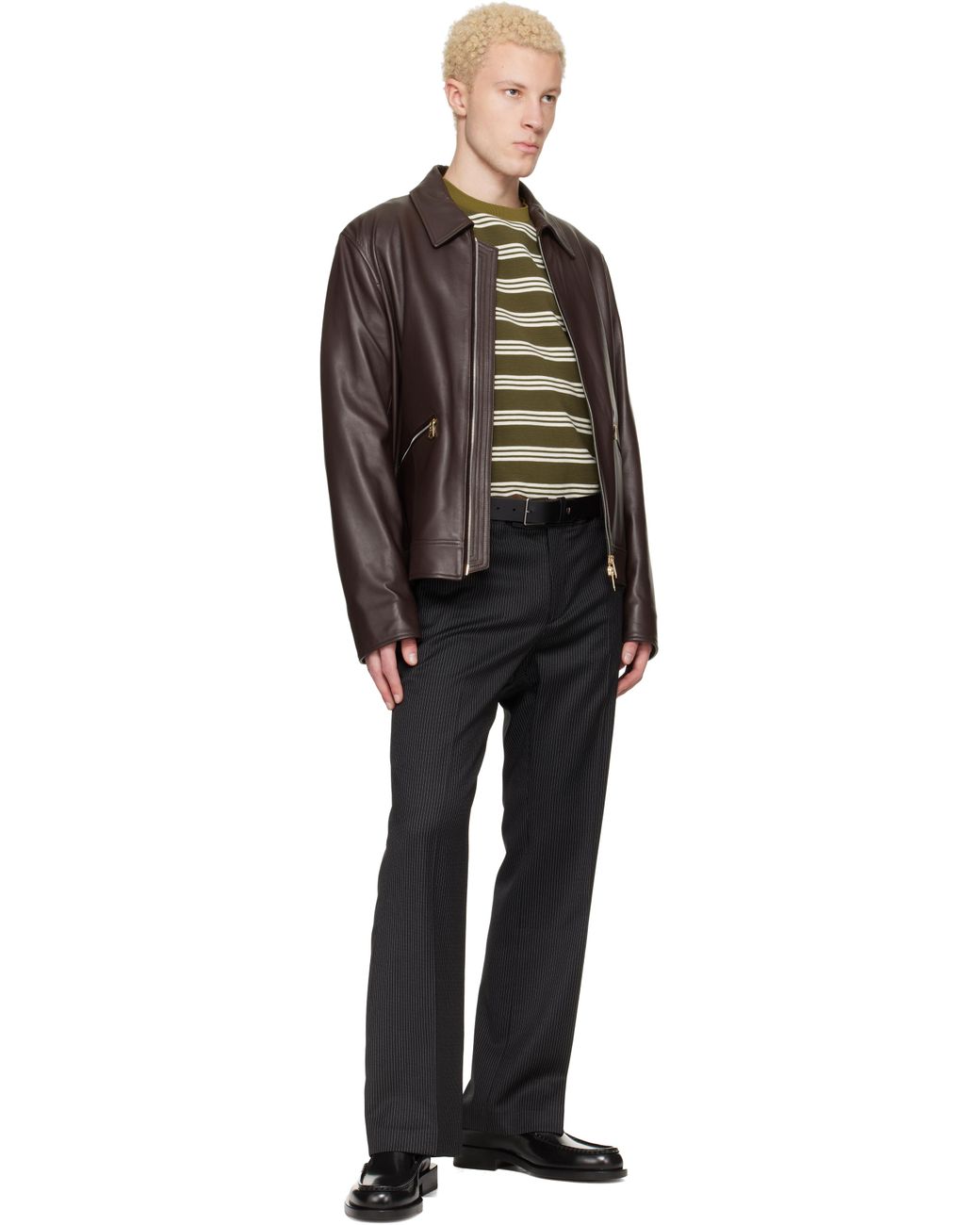 Ceinture Noire En Cuir À Rayures Artist Paul Smith pour homme en coloris Black