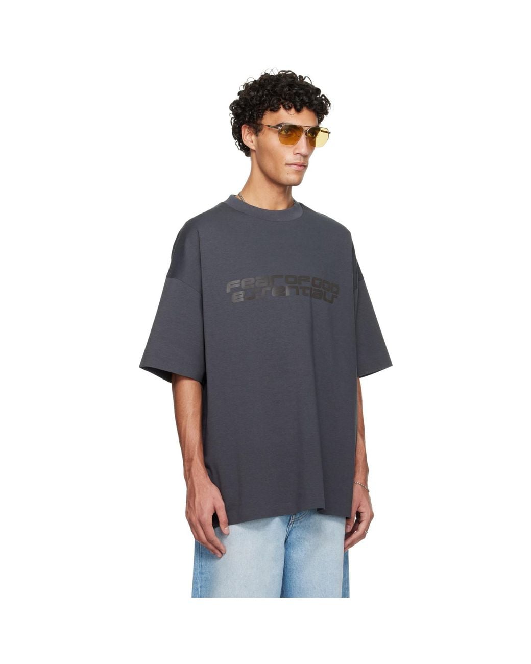 Fear Of God Blue Holiday 90S Short Sleeve T-Shirt for men