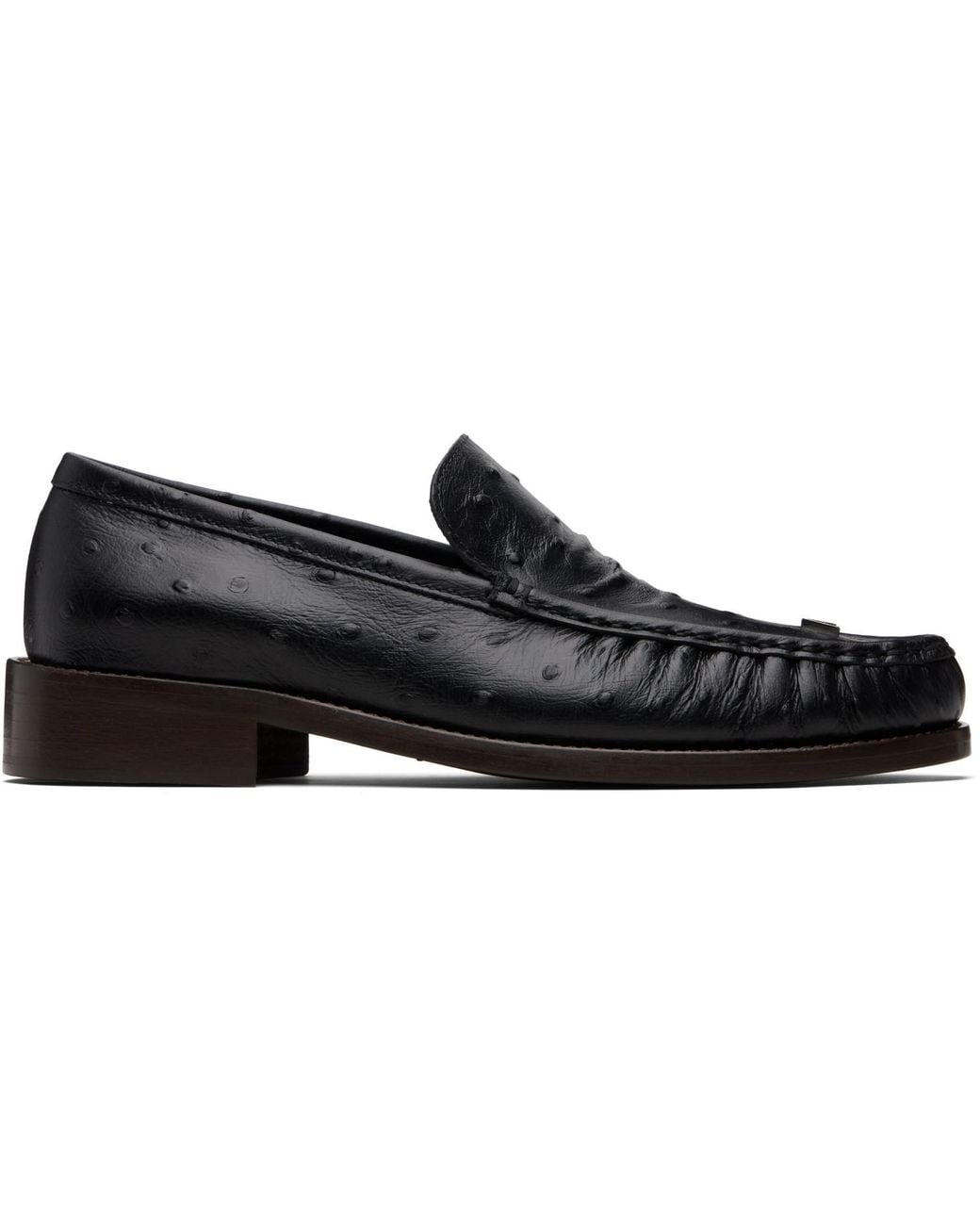 Acne Black Leather Loafers for men