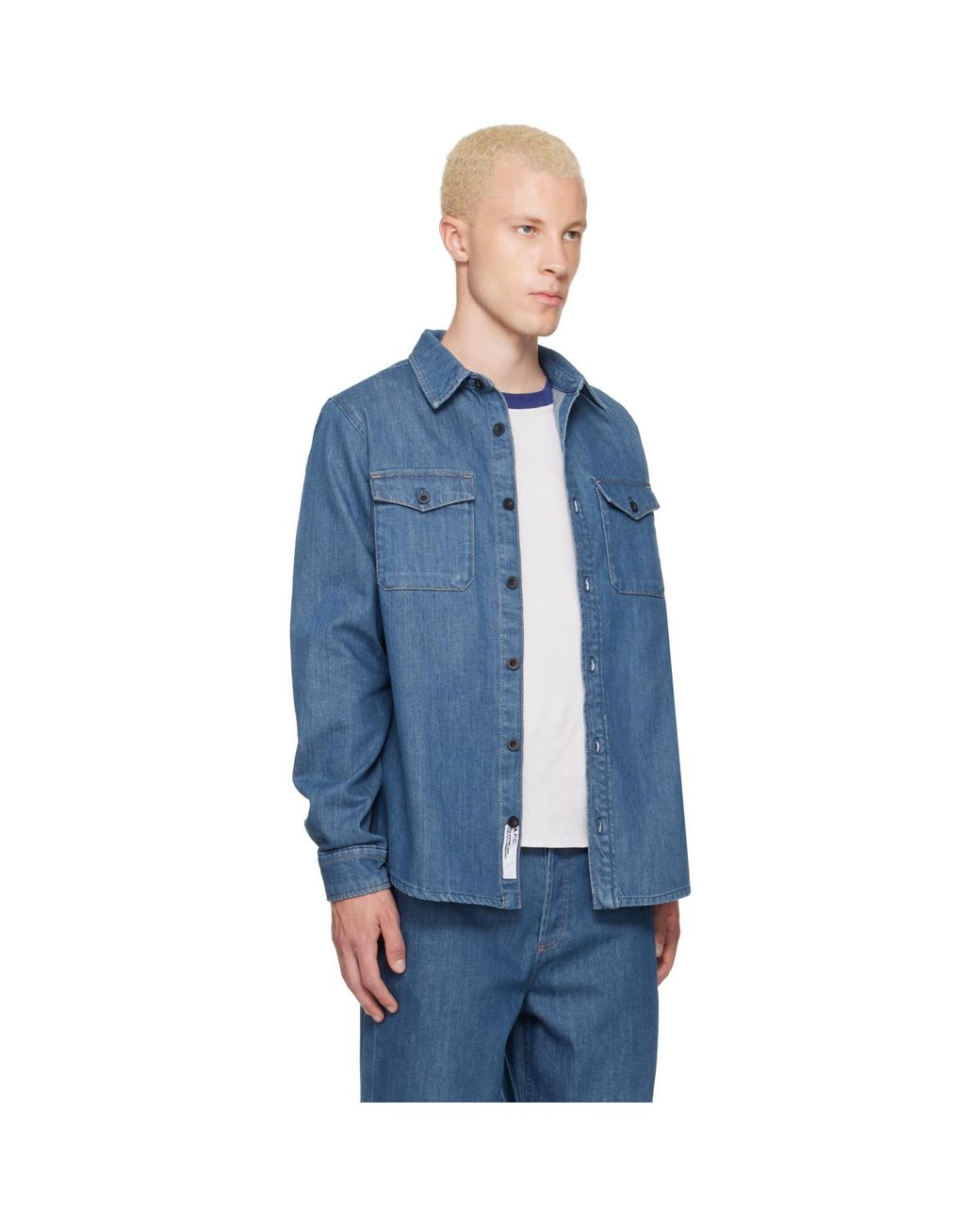 A.P.C. Blue 'Surchemise' Denim Shirt for men