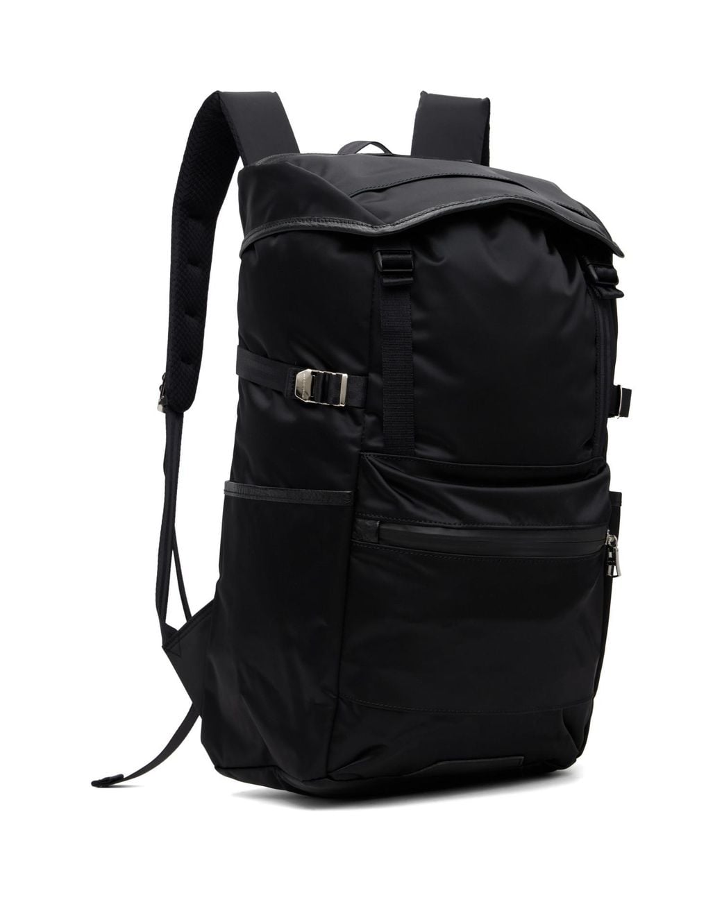 Master Piece Black Progress Flap Backpack for men