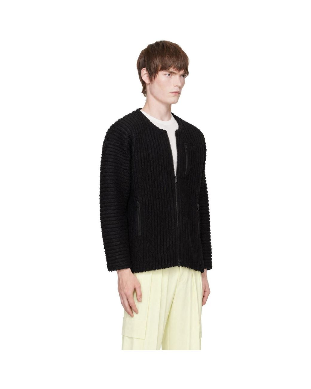 Homme Plissé Issey Miyake Black Fleece Pleats October Blouson Jacket for men