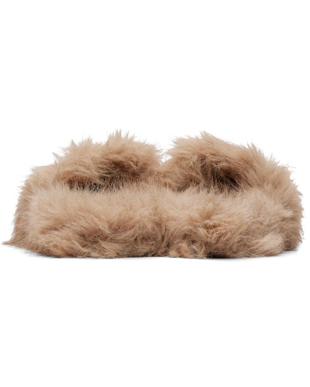 Balenciaga Brown Furry Slides