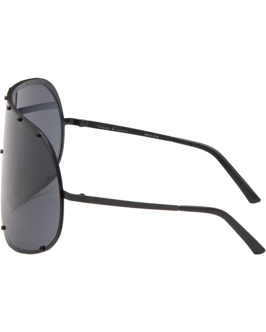 Rick Owens Gray Shield Sunglasses for men