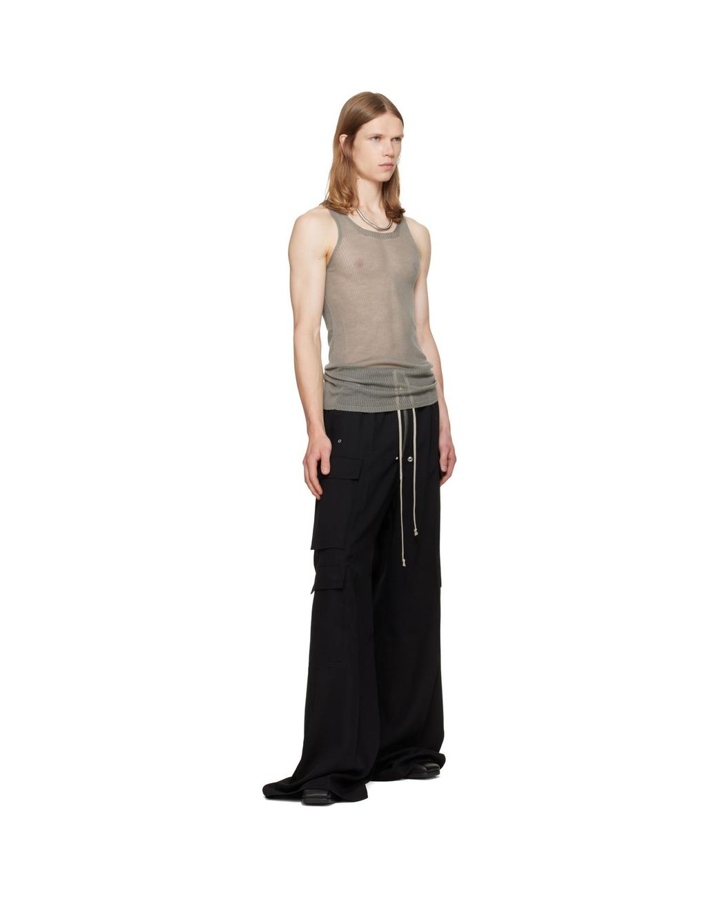 Rick Owens Black Tower Cargobelas Cargo Pants for men
