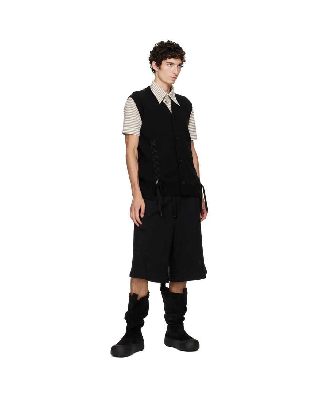 Yume Yume Black Ssense Exclusive Low Fisherman Chelsea Boots for men
