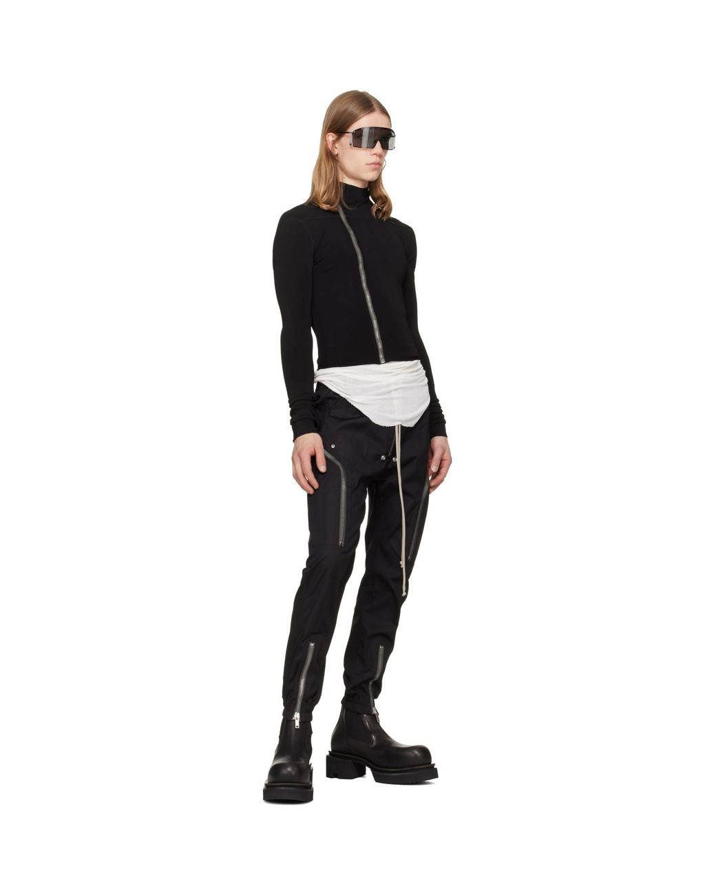 Rick Owens Black Tower Heizer Cargo Pants for men