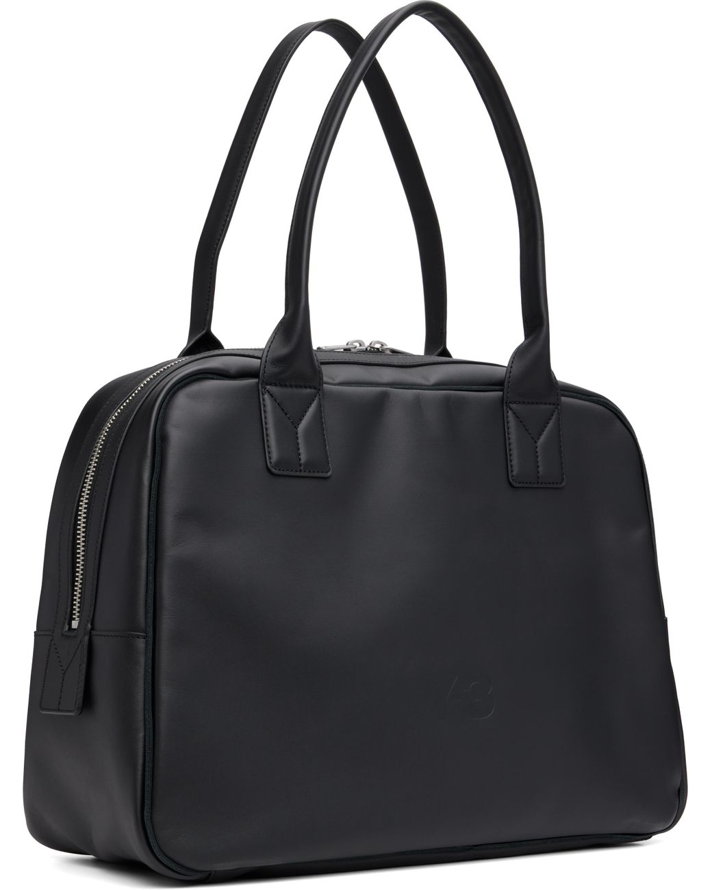 Y-3 Leather Airliner Bag in Black for Men | Lyst