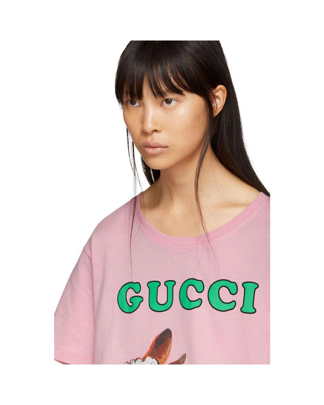 Gucci コットン ピンク バンビ T シャツ カラー: ピンク | Lyst