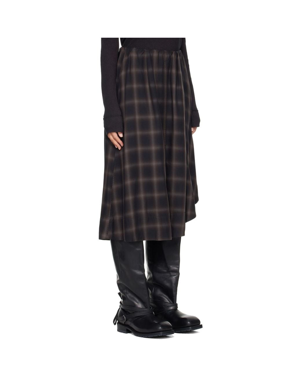 Our Legacy Black Fan Midi Skirt