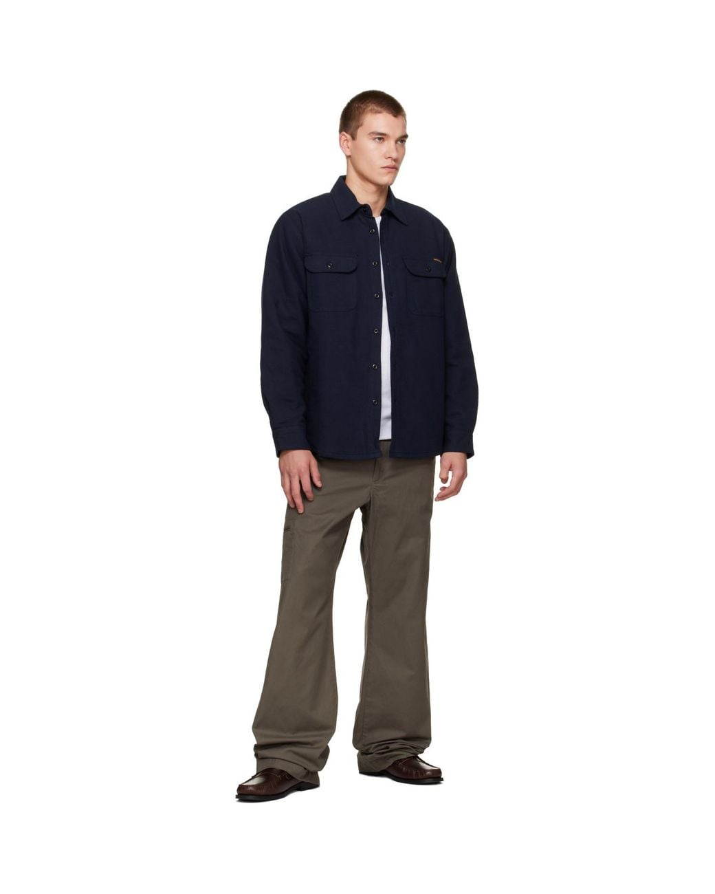 Nudie Jeans Blue Glenn Padded Shirt for men
