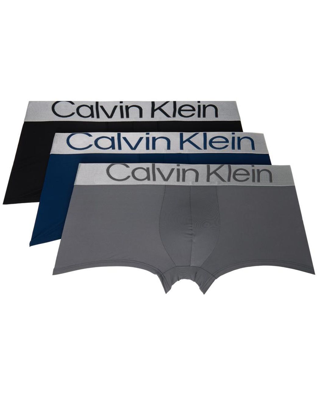 Calvin Klein Three-pack Multicolor Reconsidered Steel Boxers in Grey for  Men | Lyst Australia