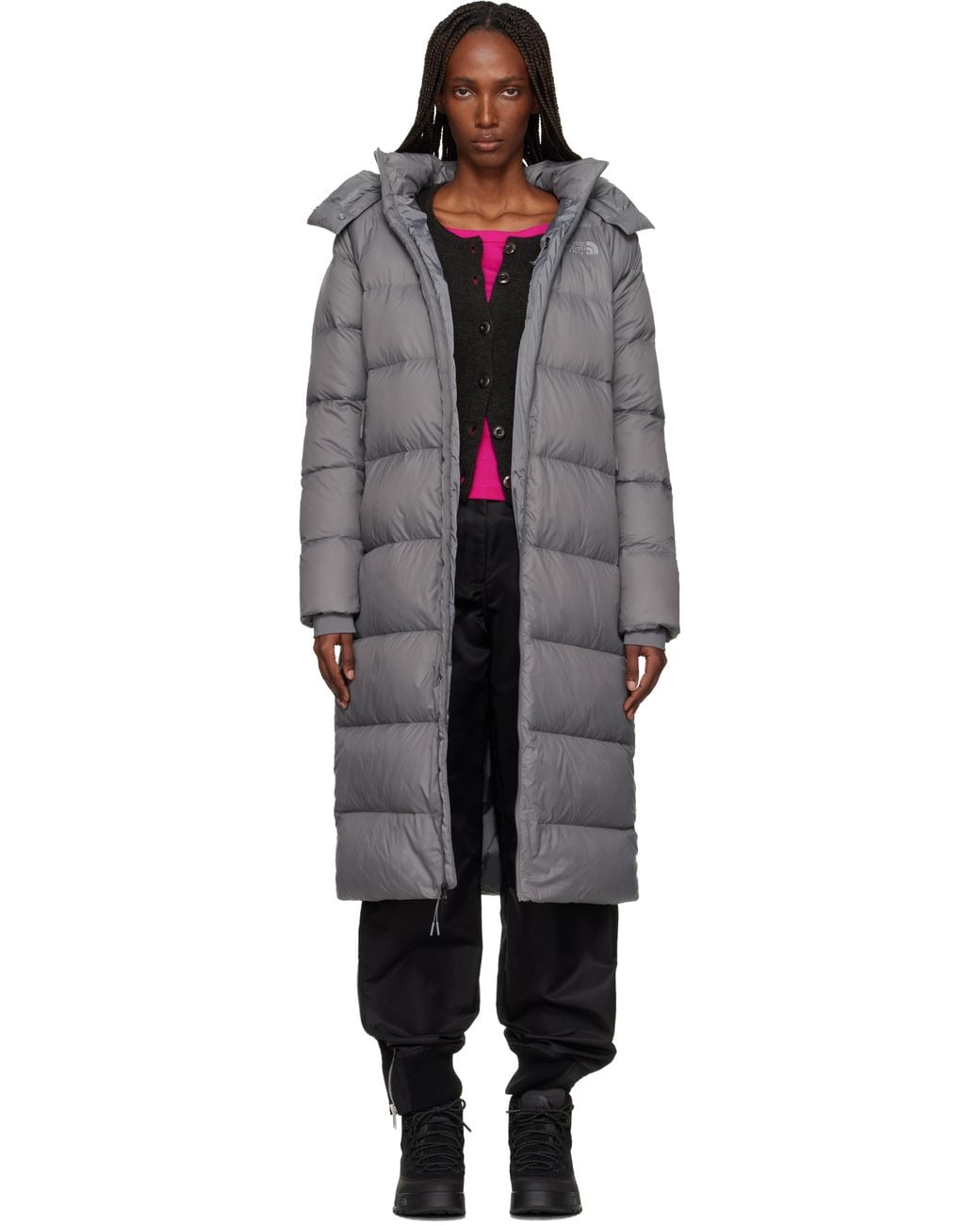 The North Face Black City Long Hooded Down Jacket