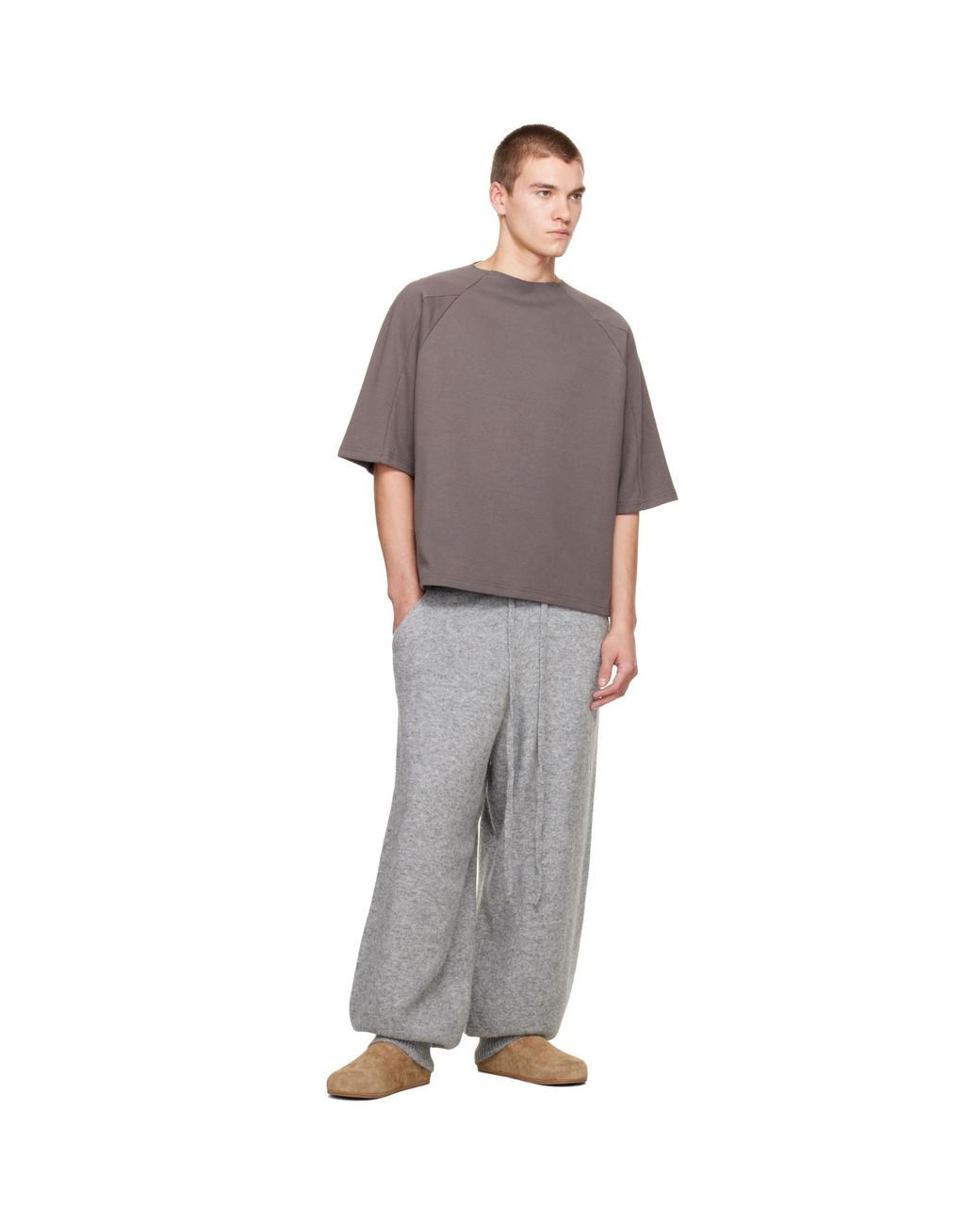 Seventh Gray Box Cut T-Shirt for men