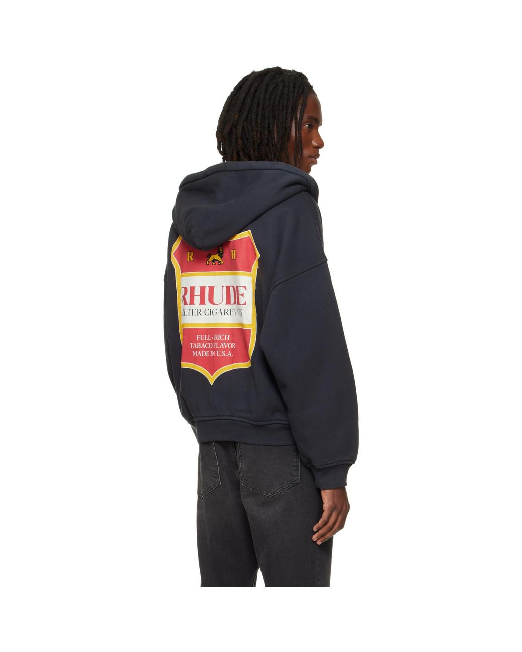 Rhude Blue Filtaro Crest Zip-Up Hoodie for men