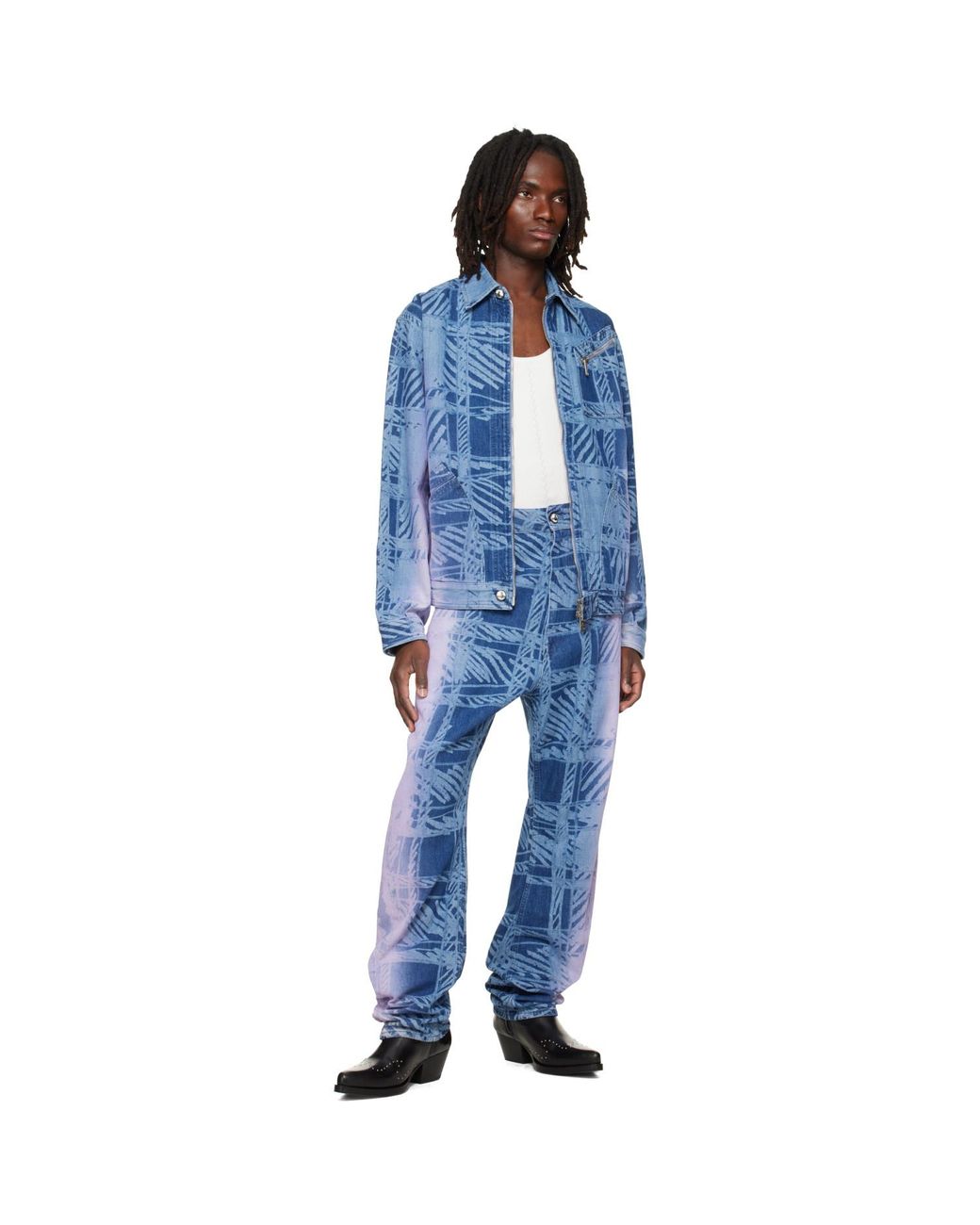 Vivienne Westwood Blue Piranha Denim Jacket for men