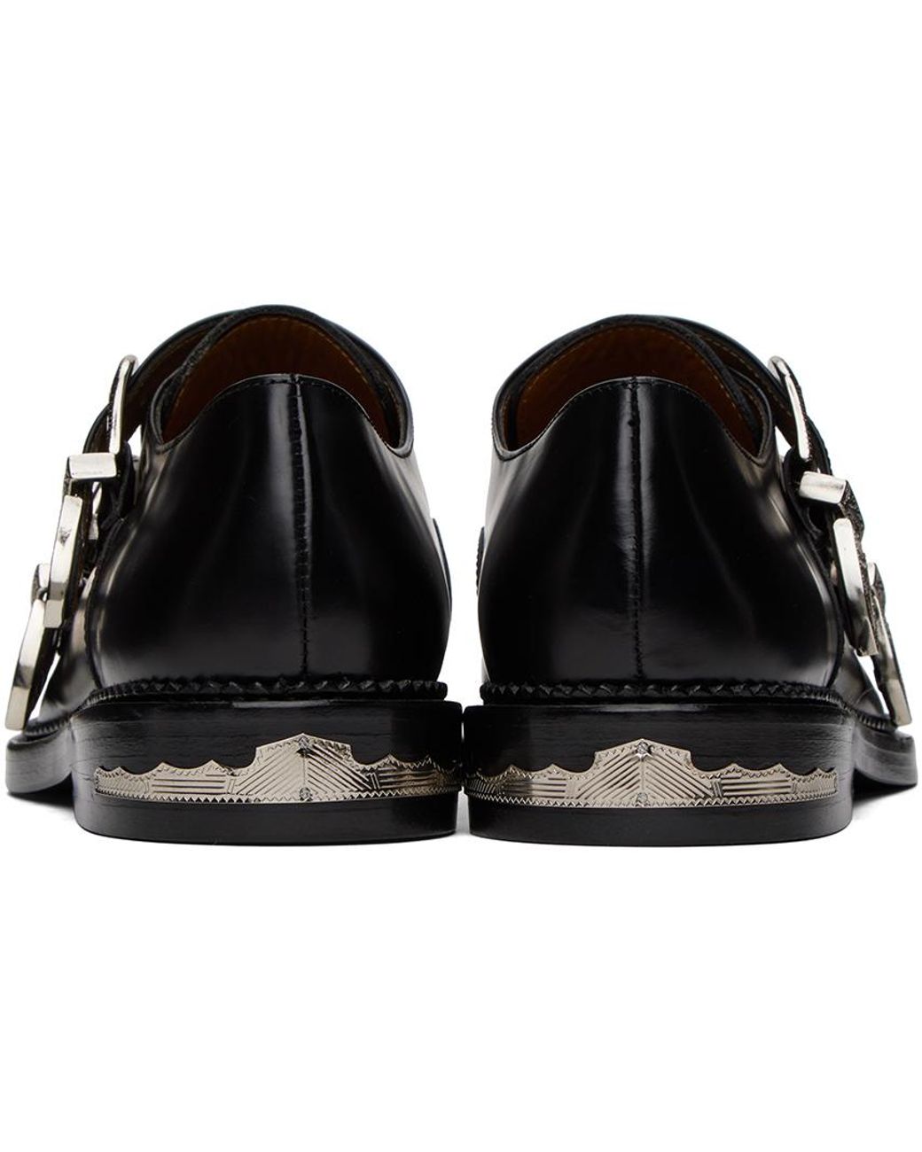 靴 ADNTOGA VIRILIS DOUBLE MONKSTRAP SHOE Black Double Monkstraps by Toga Virilis on Sale