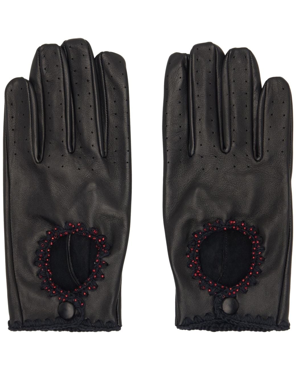 Ernest W. Baker Black Driving Gloves for men