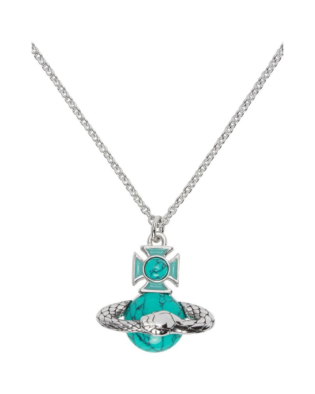 Vivienne westwood sale green orb necklace
