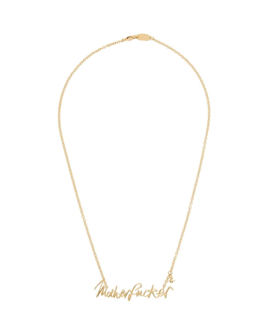 Vivienne Westwood Metallic 'Motherfucker' Pendant Necklace for men