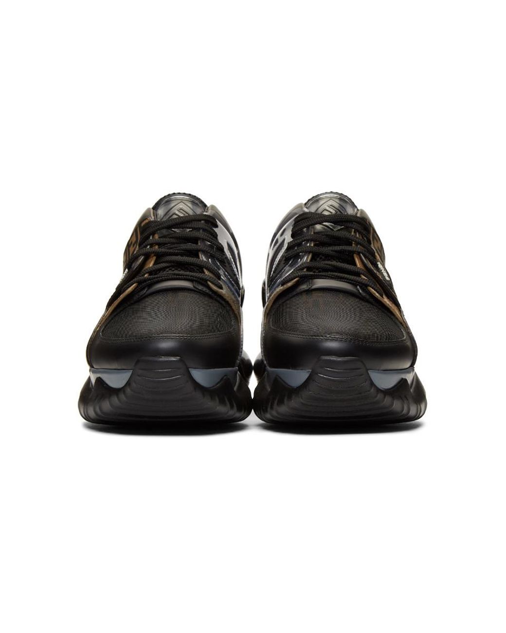 Fendi Black And Brown Forever Sneakers for Men | Lyst