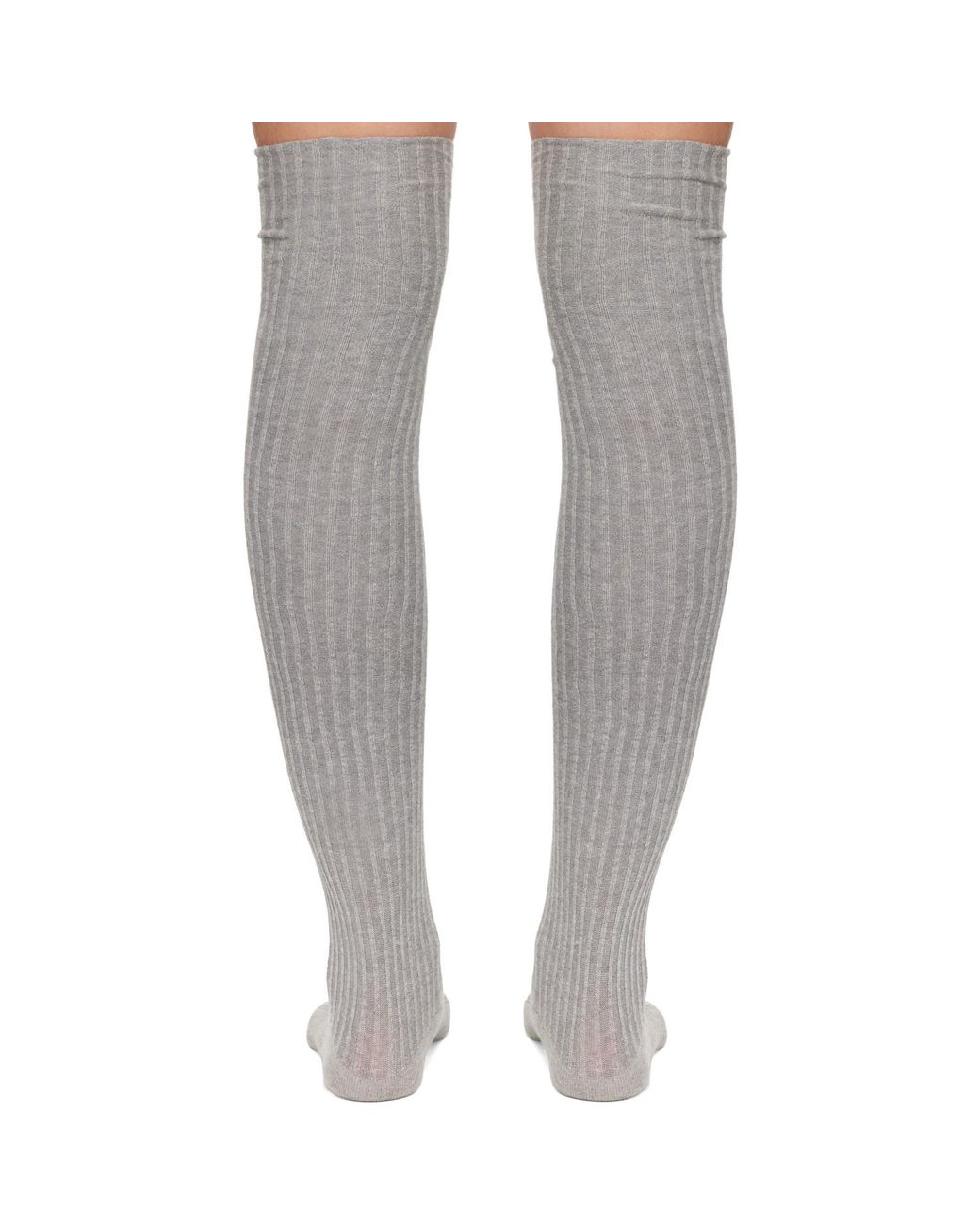 Baserange Gray Overknee Socks