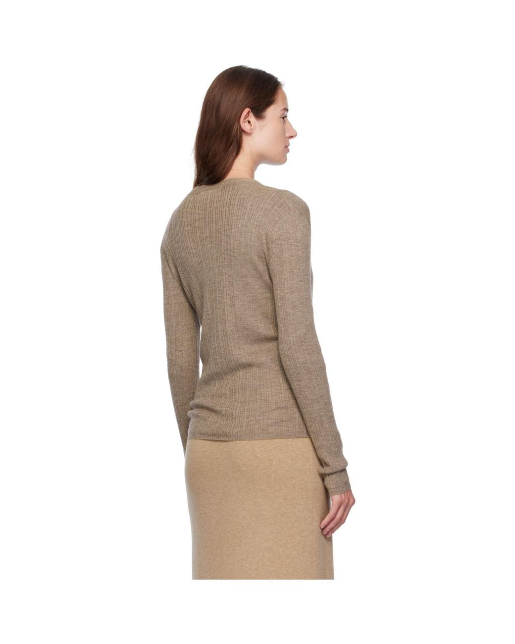 Lisa Yang Brown Taupe Vanna Cardigan
