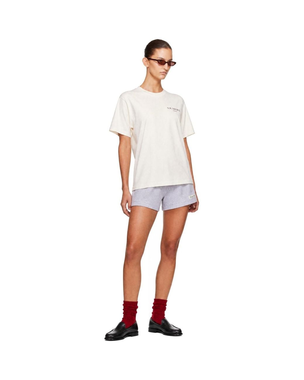 Sporty & Rich White Off- Wimbledon T-Shirt