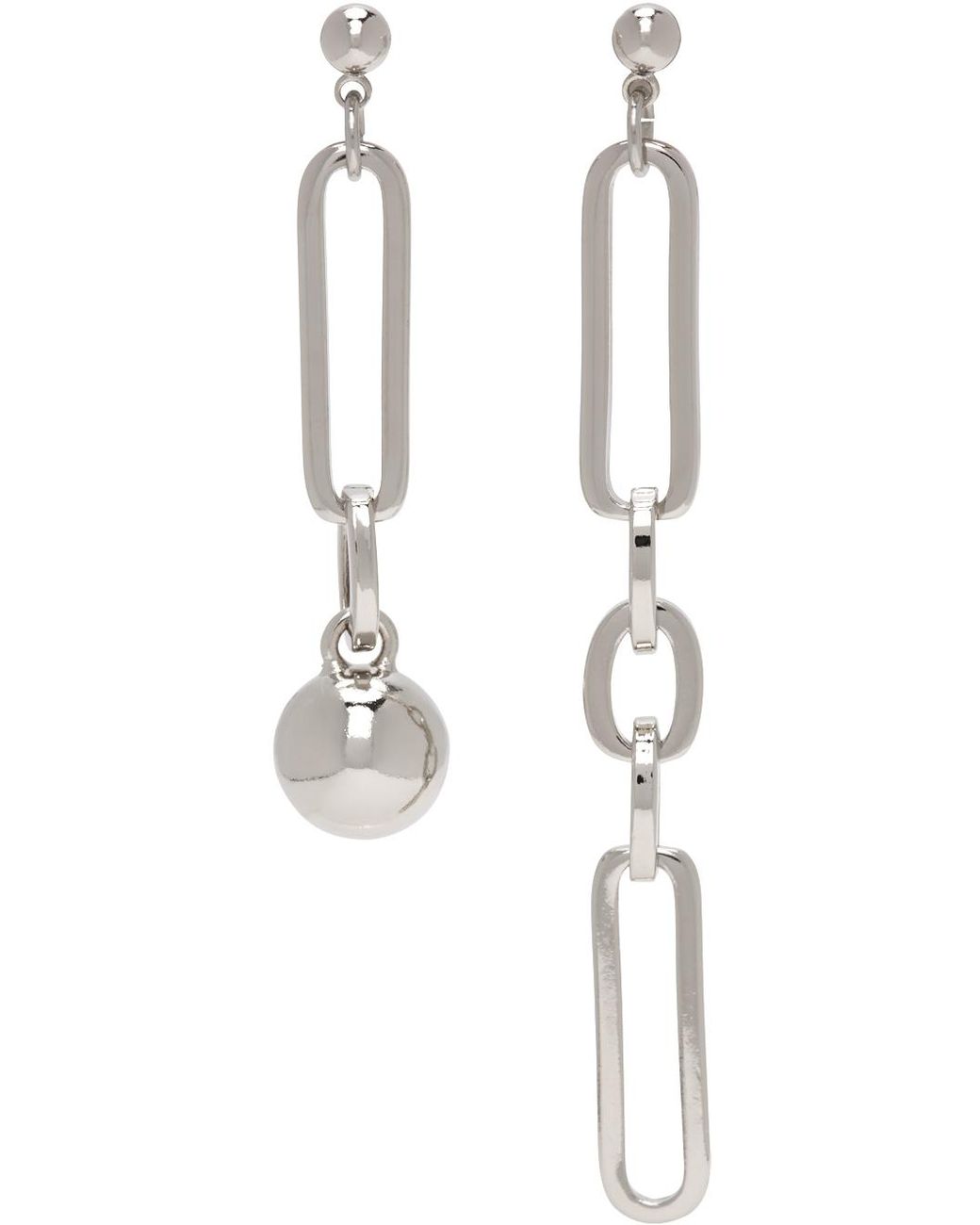 Justine Clenquet Silver Ali Earrings | Lyst