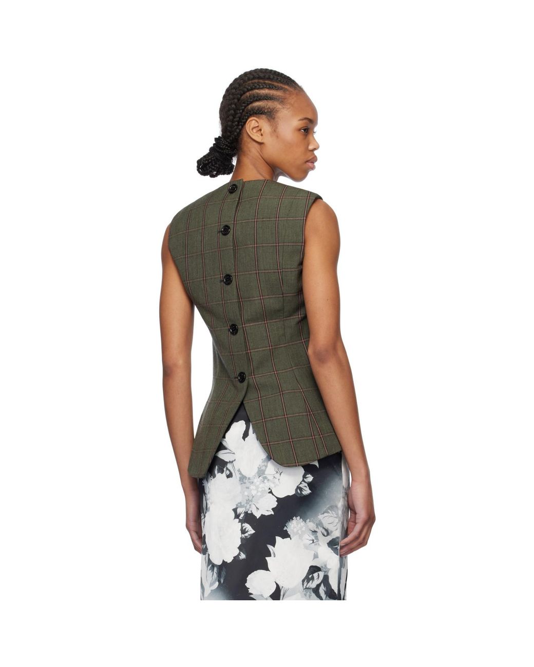 MERYLL ROGGE Black Khaki Blazer Top