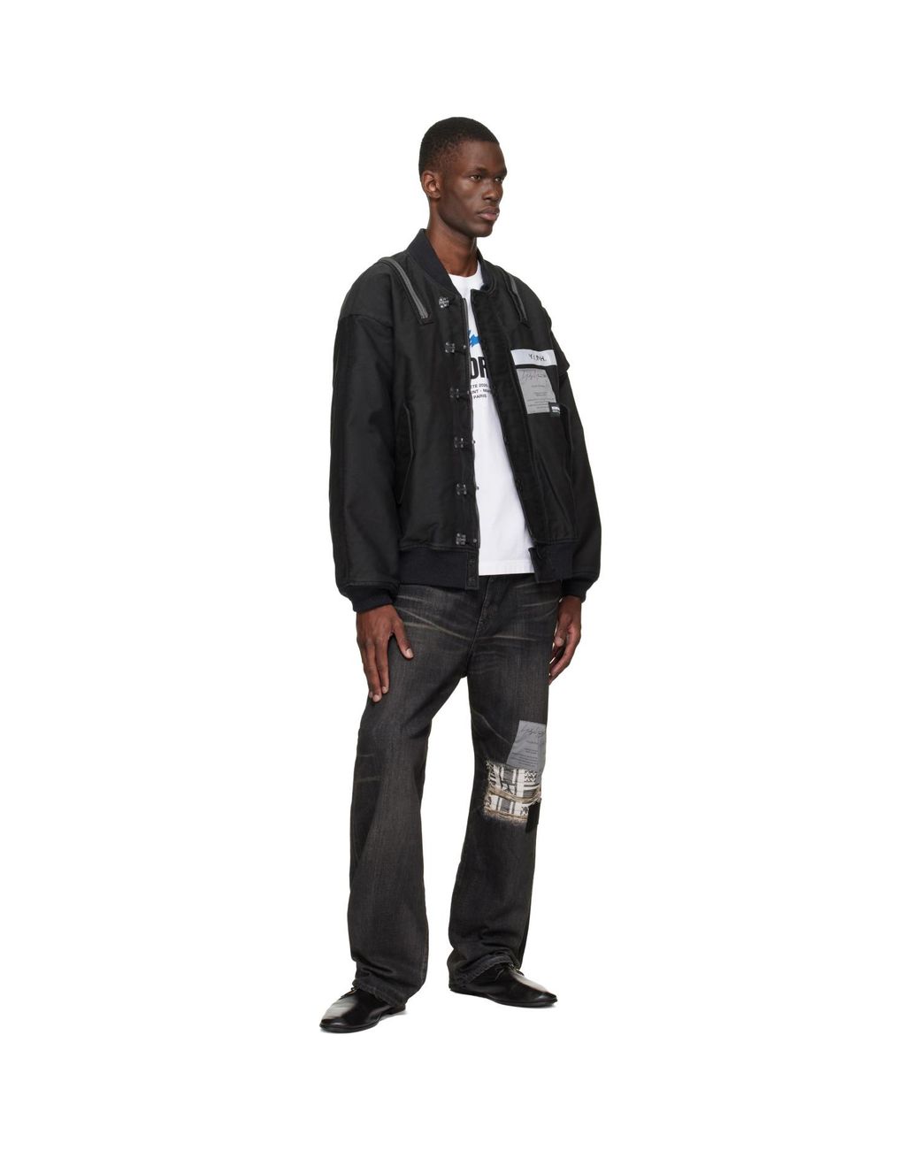Yohji Yamamoto Black Neighborhood Edition Mod A-1 Deck Bomber Jacket for men