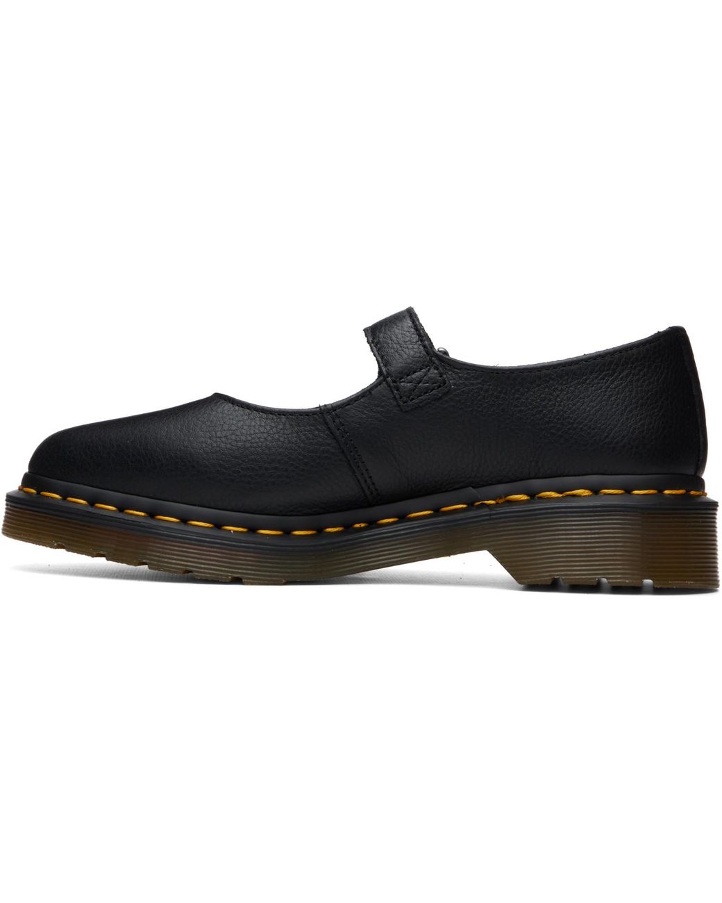 Dr. Martens Black Elphie Virginia Leather Mary Jane Flats