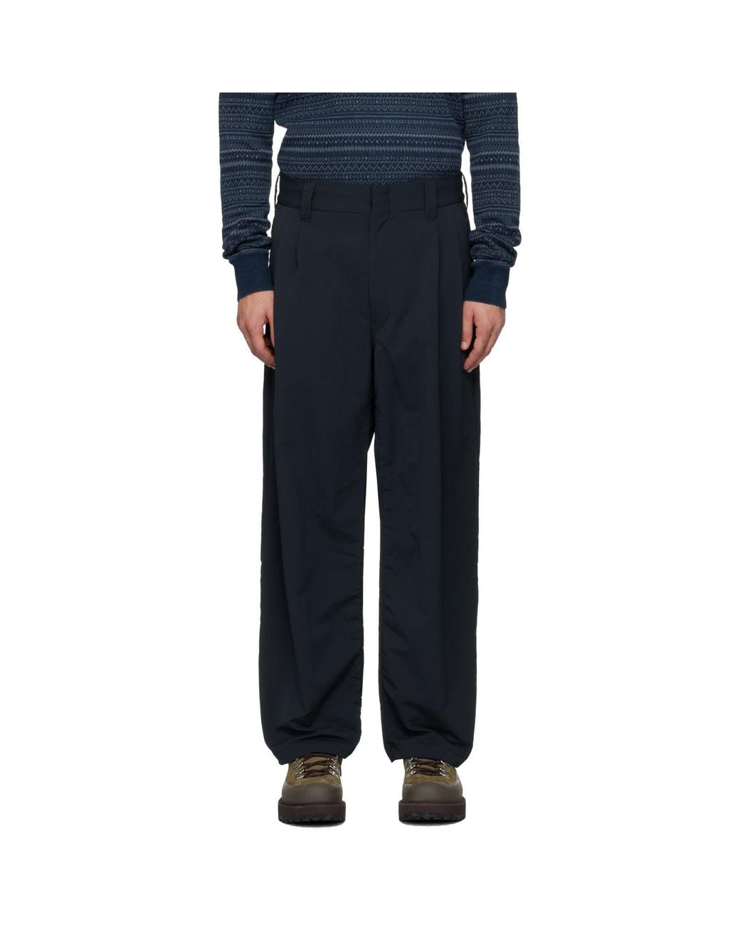Nanamica Blue Ooal Alphadry Club Trousers for men