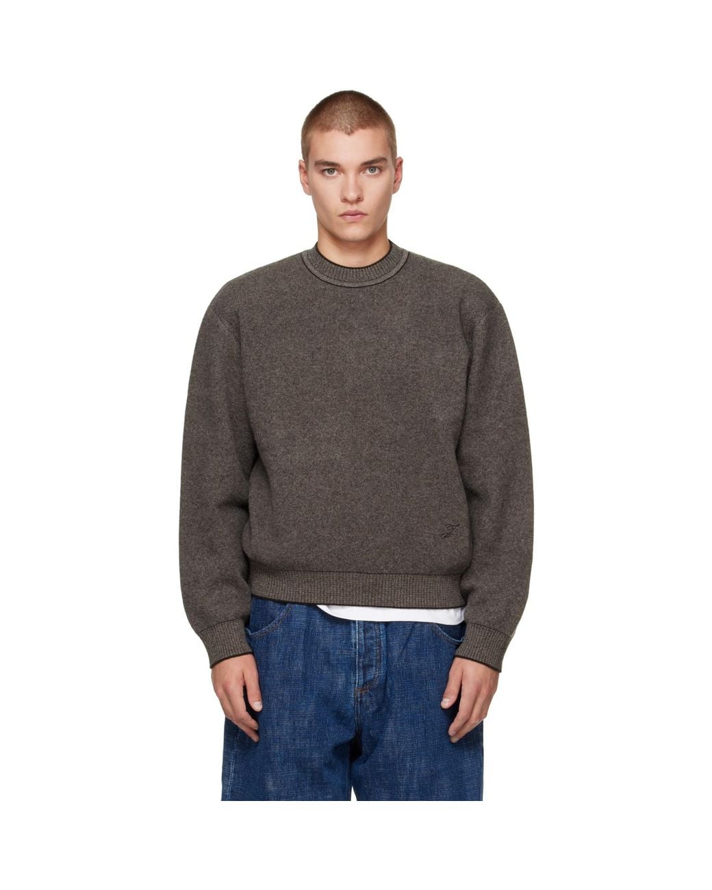Jacquemus Gray Taupe 'La Maille Pelota' Sweater for men