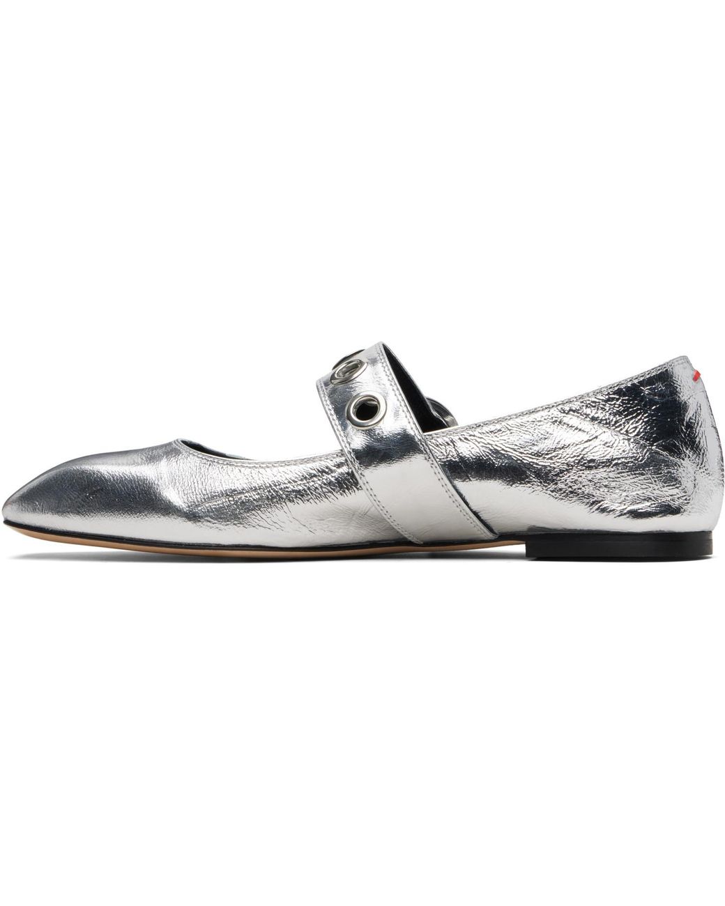 Aeyde Black Uma Eyelet Ballerina Flats