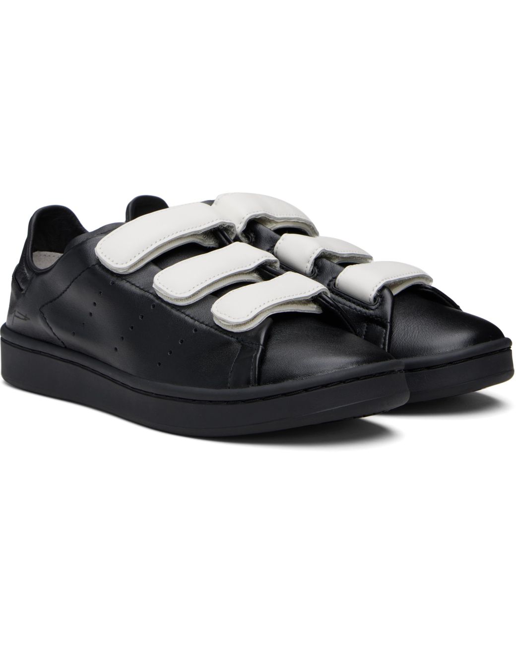 Y-3 Black Stan Smith Hook-And-Loop Sneakers for men