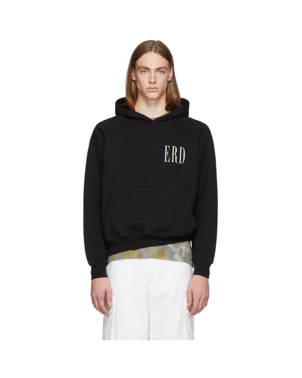 Enfants Riches Deprimes Black Embroidered Erd Hoodie for Men Enfants Riches Deprimes Black Embroidered Erd Hoodie for Men