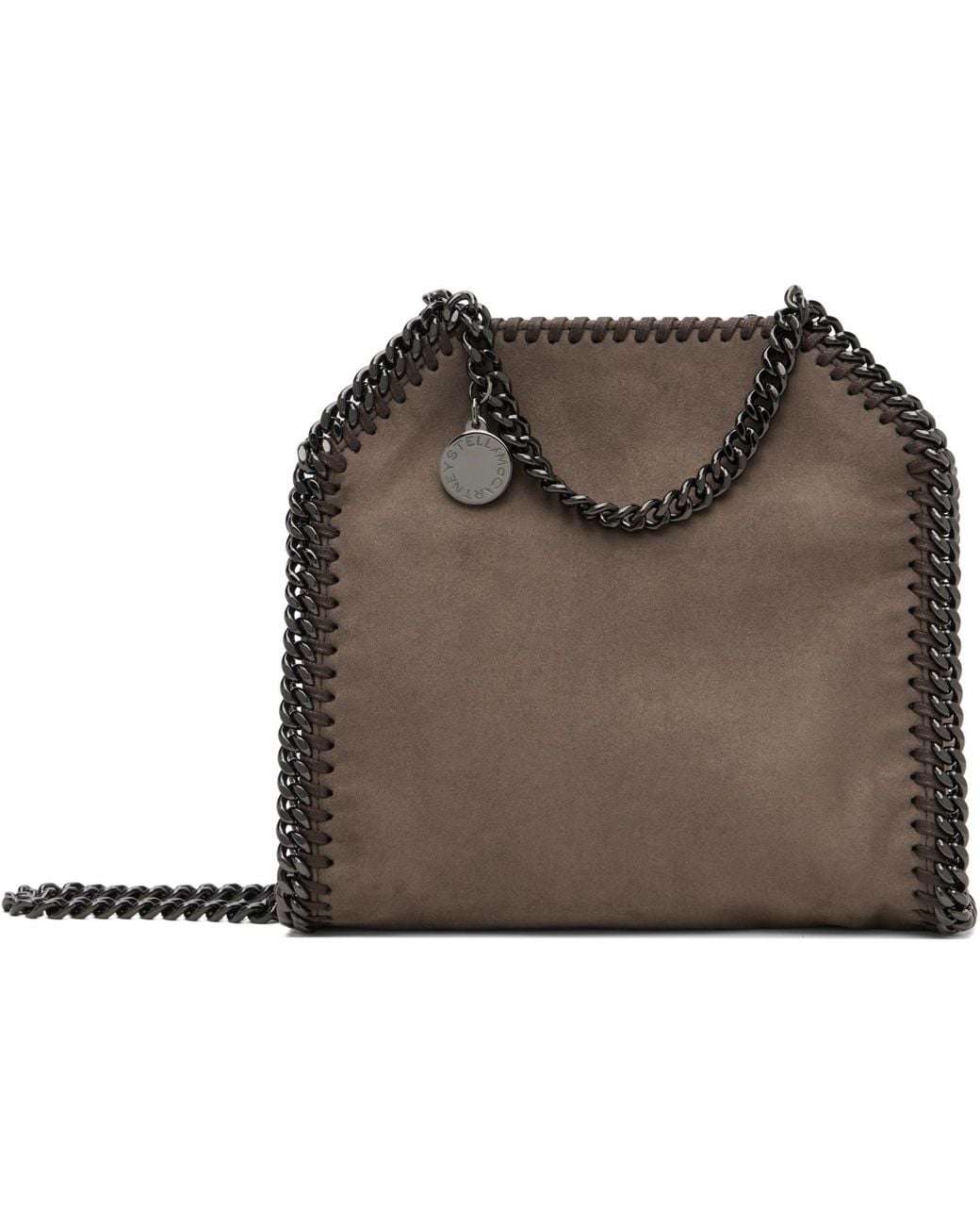 Stella McCartney Brown Taupe Falabella Tiny Bag