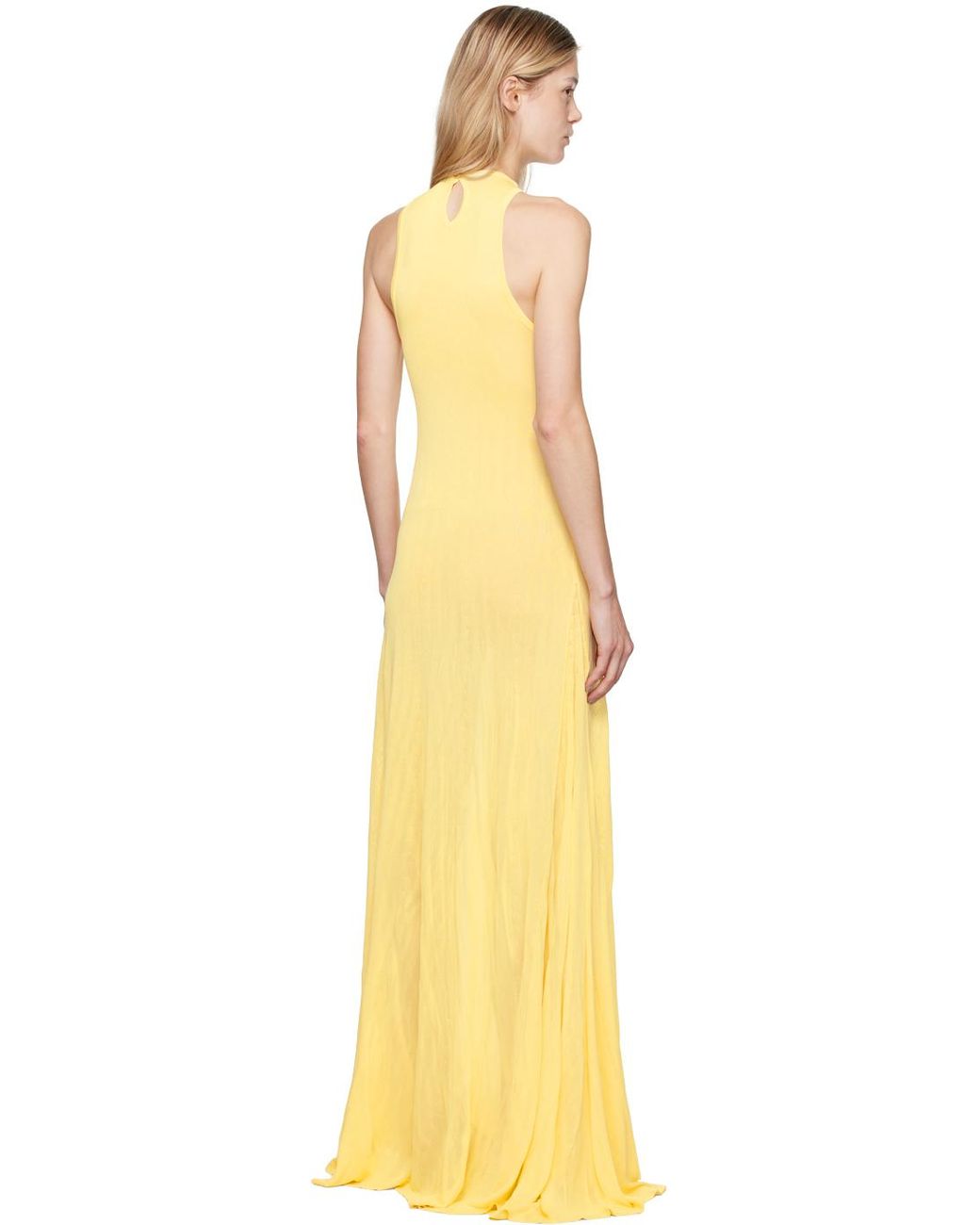 ワンピース JACQUEMUS La Robe Maille Sculta La Robe Maille Sculta maxi dress in yellow - Jacquemus