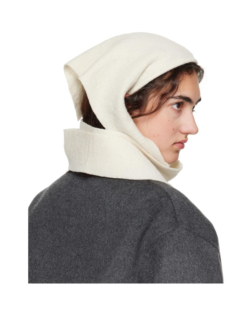 MERRMA Gray Ssense Exclusive Off- Wool Bandana