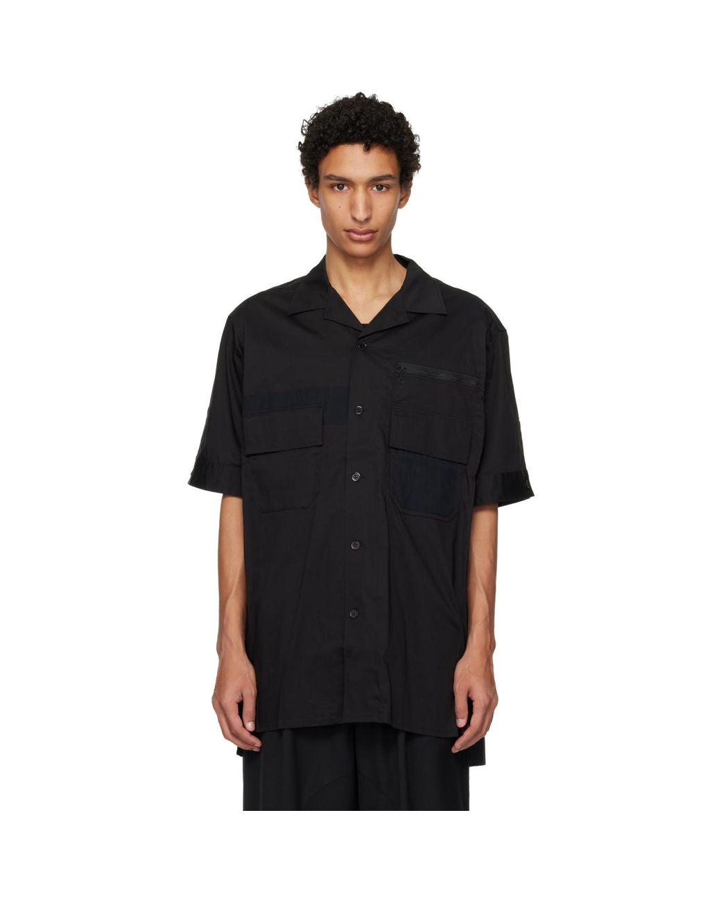 Y-3 Black Ut Short Sleeve Shirt for men